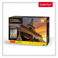 CubicFun PUZZLE 3D+BROSURA-PARIS 80 PIESE (CUDS0998h) - carlatoys