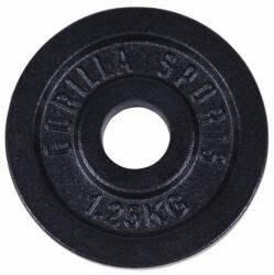 Gorilla Sports Súlytárcsa öntöttvas 1, 25 kg fekete (100538-00019-0005)
