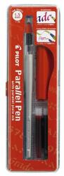 Pilot Töltőtoll, 0, 1-1, 5 mm, piros kupak, PILOT „Parallel Pen (PPP15)