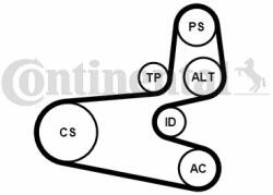 Continental Ctam Set curea transmisie cu caneluri CONTINENTAL CTAM 6PK1560K1 (6PK1560K1) - automobilus