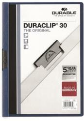 DURABLE Gyorsfűző, klipes, A4, DURABLE „DURACLIP® 30, sötétkék (DB220007)