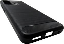 Husa tip capac spate Carbon silicon neagra pentru Motorola Moto G60