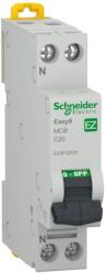 Schneider Intreruptor automat 1P+N, 20A, capacitate rupere 4500A, curba C, Schneider Easy9 EZ9P32620 (TSB00022472)