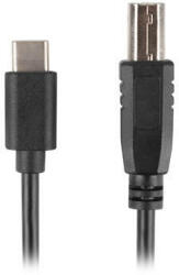 Lanberg Cablu Date CA-USBA-14CC-0018-BK 1.8 m USB 2.0 USB C USB B Ferrit Negru (CA-USBA-14CC-0018-BK)