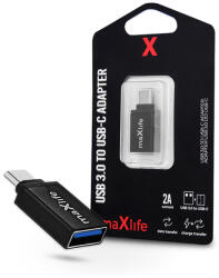 Maxlife USB/USB Type-C OTG adapter - 2A - fekete