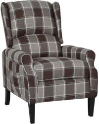 vidaXL Fotoliu rabatabil, maro, material textil (329311)