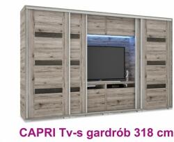 Capri TV - s tolóajtós gardróbszekrény 318 cm