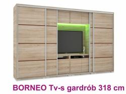  Borneo TV- s tolóajtós gardróbszekrény 318 cm