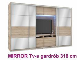 Mirror Tv - s tolóajtós gardróbszekrény 318 cm