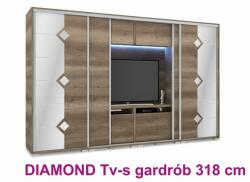  Diamond TV- s tolóajtós gardróbszekrény 318 cm