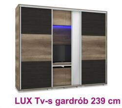 Lux Tv - s tolóajtós gardróbszekrény 239 cm 1 tükörrel