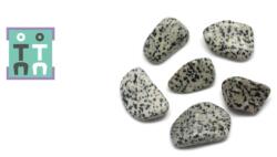  Jasp Dalmatian Rulat Natural - 20-35 x 16-20 mm - ( L ) - 1 Buc