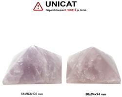  Piramida Cuart Roz Mineral Natural - 50-54 x 94-103 mm - Unicat