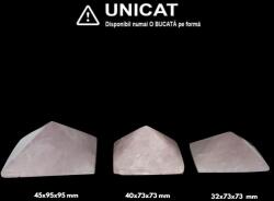  Piramida Cuart Roz Mineral Natural - 32-75 x 73-95 mm - Unicat