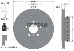 TEXTAR Disc frana TEXTAR PRO+ 92265925 (92265925)
