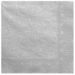 PartyDeco S. r. o Szalvéta, ezüst, 3 rétegű, 40X40cm, 20 db
