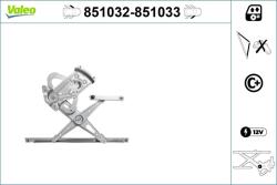 VALEO Mecanism actionare geam VALEO 851032 (851032) - automobilus