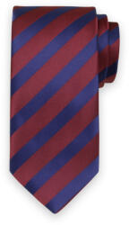 Willsoor Cravată bărbătească cu model în dungi albastre și vișinii 13295