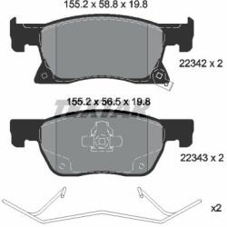 TEXTAR set placute frana, frana disc TEXTAR 2234201 (2234201)