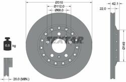 TEXTAR Disc frana TEXTAR PRO 92152303 (92152303)