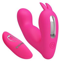 Pretty Love Vibrator Dubla Stimulare Josephine Remote Control 12 Moduri Vibratii Silicon USB Roz Vibrator