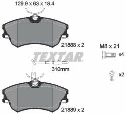 TEXTAR set placute frana, frana disc TEXTAR 2188801 (2188801)