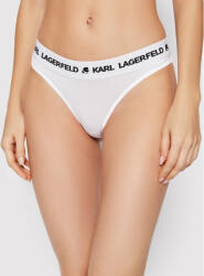 Karl Lagerfeld Set 2 perechi de chiloți tanga Logo Set 211W2126 Alb