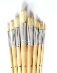 Atelier Set pensule, pictură ulei, 8 mărimi diferite, păr natural, porc, Atelier