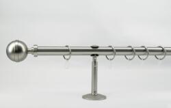 25 mm Ø Villach függönykarnis szett, 1 soros, nikkel-matt, nyitott tartóval (160 cm)