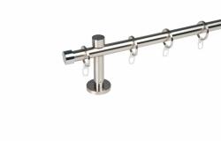 19 mm Ø Köln függönykarnis szett, 1 soros, inox, block tartóval (200 cm)