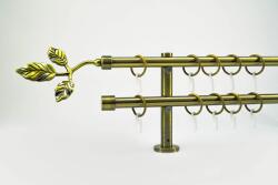  16 mm Ø Tata karnis szett, 2 soros, óarany, block tartóval (200 cm)