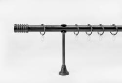  25 mm Ø Odessa függönykarnis szett, 1 soros, titán, nyitott tartóval (240 cm)