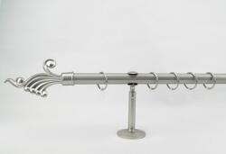  25 mm Ø Bergenz függönykarnis szett, 1 soros, nikkel-matt, BORDÁS CSŐ (300 cm)