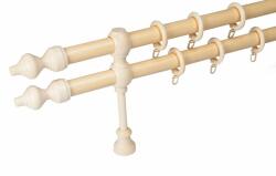 28 mm Ø Dupla natúr fa karnis szett (160 cm)