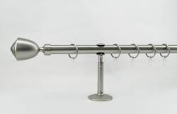 25 mm Ø Salzburg függönykarnis szett, 1 soros, nikkel-matt, nyitott tartóval (240 cm)