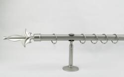  25 mm Ø Linz függönykarnis szett, 1 soros, nikkel-matt, BORDÁS CSŐ (240 cm)