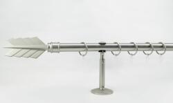  25 mm Ø Graz függönykarnis szett, 1 soros, nikkel-matt, nyitott tartóval (240 cm)