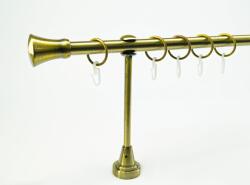 16 mm Ø Los Angeles függönykarnis szett, 1 soros, óarany, nyitott tartóval (240 cm)