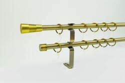 16 mm Ø Bristol karnis szett, 2 soros, óarany, lapostartóval (160 cm)