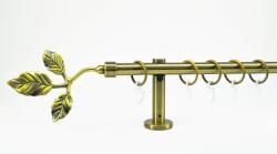 16 mm Ø Tata függönykarnis szett, 1 soros, óarany, block tartóval (120 cm)