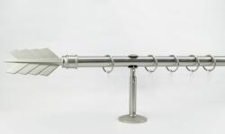 25 mm Ø Graz függönykarnis szett, 1 soros, nikkel-matt, nyitott tartóval (300 cm)