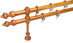 28 mm Ø Dupla cseresznye fa karnis szett (160 cm)