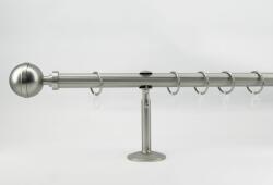 25 mm Ø Villach függönykarnis szett, 1 soros, nikkel-matt, BORDÁS CSŐ (160 cm)