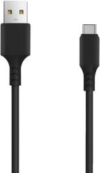 Setty USB/USB-C kábel, 3A, 1m, fekete