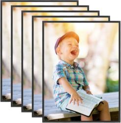 vidaXL Rame foto colaj pentru perete, 5 buc. , negru, 40x50 cm, MDF (332309)