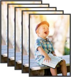 vidaXL Rame foto colaj pentru masă 5 buc. negru 21x29, 7 cm, MDF (332299)