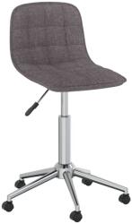 vidaXL Scaun de bucătărie pivotant, gri taupe, material textil (334092)