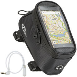 tectake 401615 biciklis táska telefontartóval - 20, 5 x 10 x 10, 5 cm, fekete