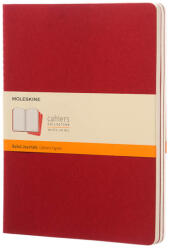 Moleskine Jegyzetfüzet Cahier 3db Piros "XL" Méret Vonalas (7500096004)