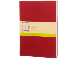 Moleskine Jegyzetfüzet Cahier 3db Piros "XL" Méret Sima (7500095002)